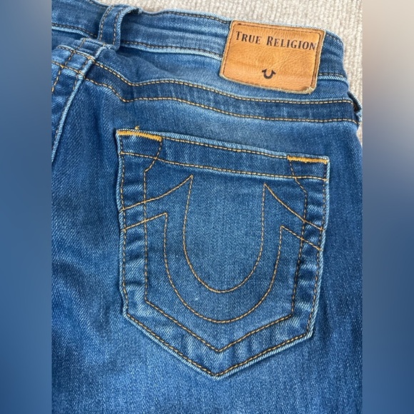 True Religion Women's Denim Jeans with Tan Accents 1086 - Picture 1 of 5